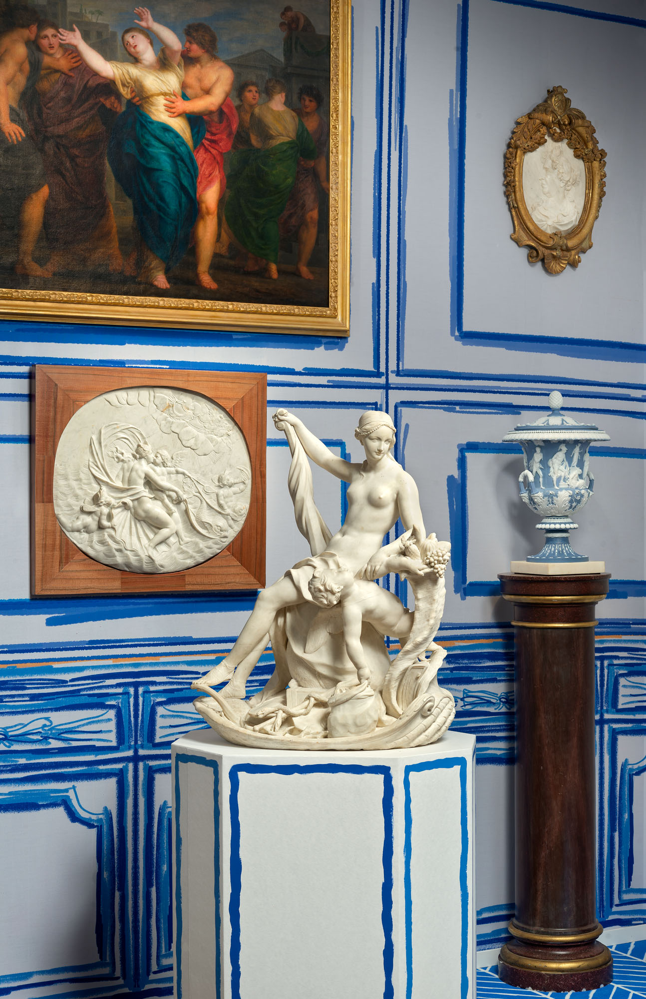 Antoine François Vassé (1681-1736) et Louis Claude Vassé (1716-1772), La Marine. Marbre blanc, 83 cm. Prix : 1,8 million d'euros. Galerie Christophe de Quénetain, Londres.
