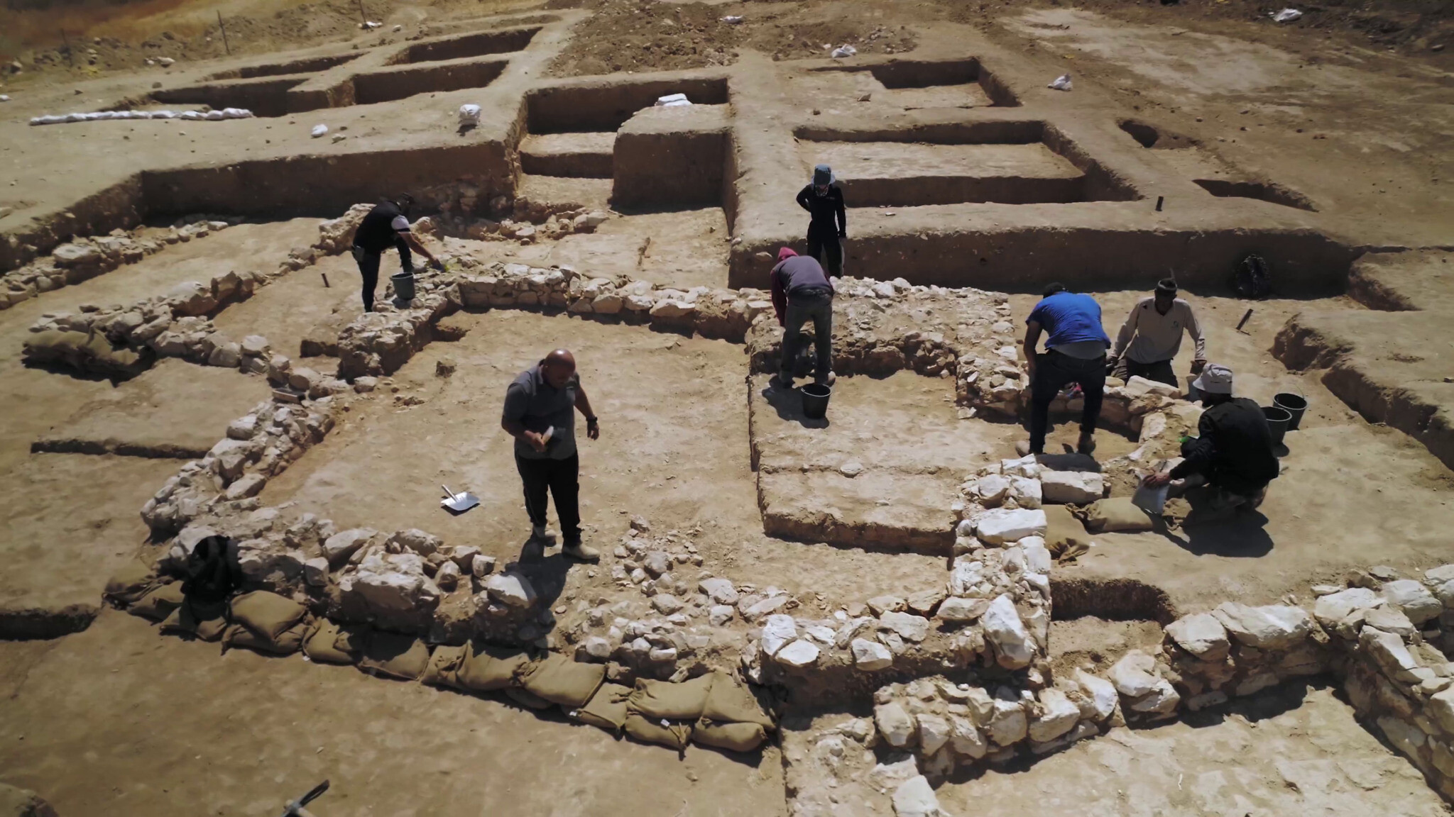 Vue du site en cours de fouille. © Emil Aladjem, Israel Antiquities Authority