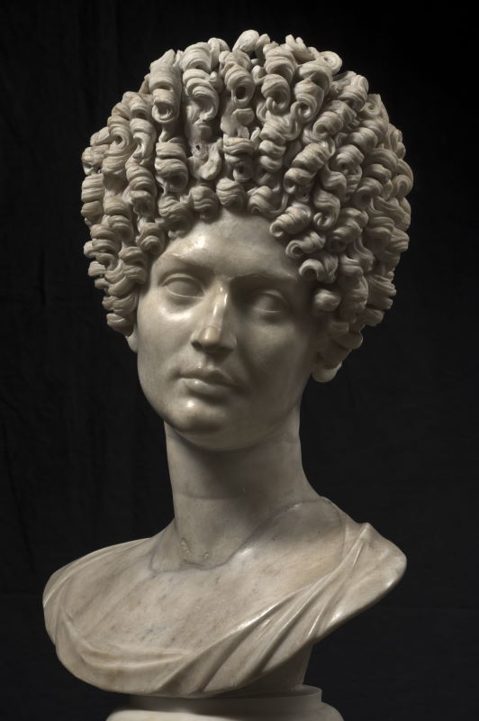 Portrait de femme (« Dama Fonseca »). Marbre. Rome, Musei Capitolini, inv. 434. © Roma Capitale, Sovrintendenza Capitolina ai Beni Culturali, Zeno Colantoni