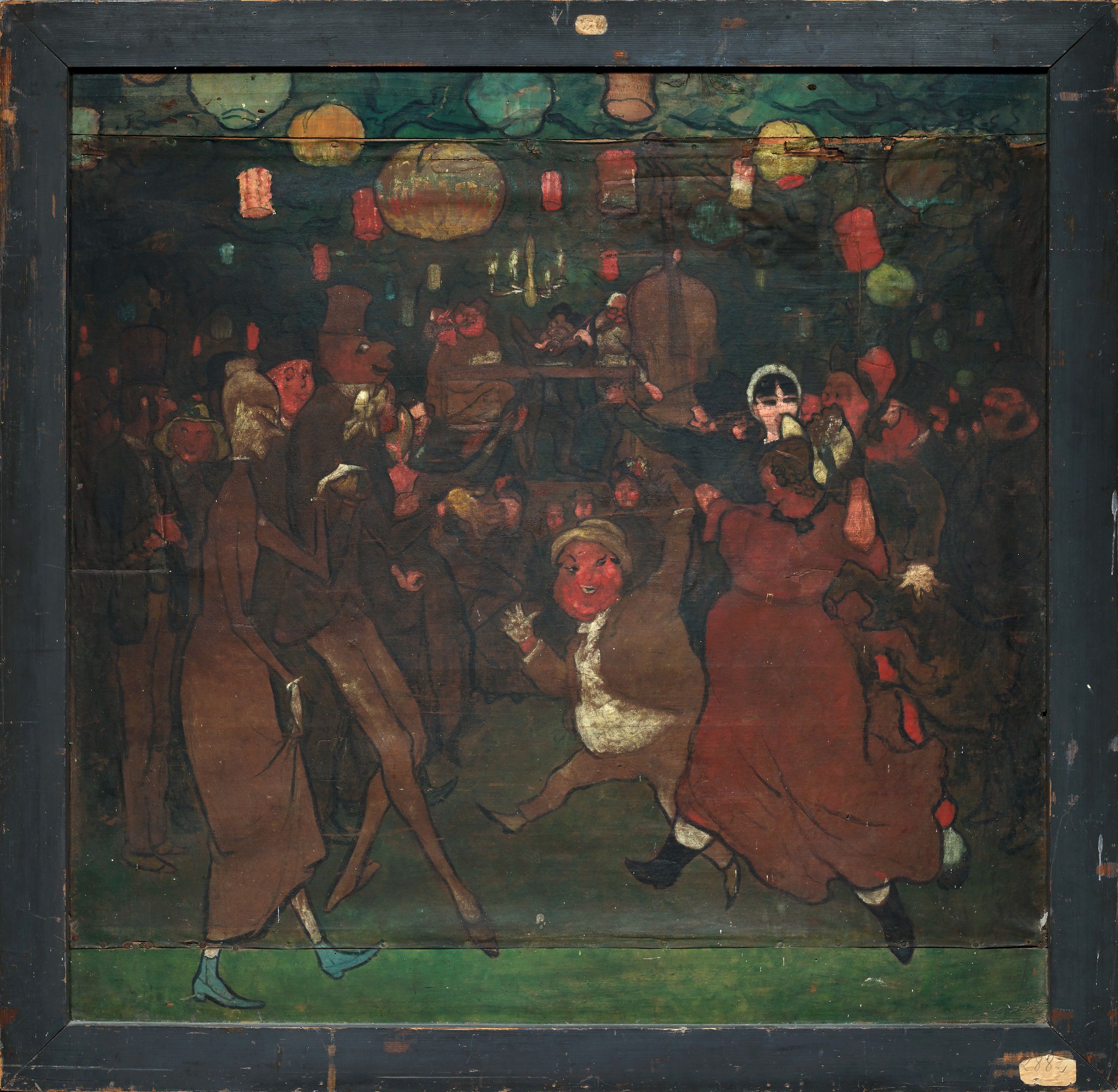 Louis Anquetin (1861-1932), L’Élysée Montmartre, vers 1886. Huile sur toile et panneaux de bois, 100 x 100 cm. Estimé : 120 000/150 000 €. Photo service de presse. © Carrère & Laborie