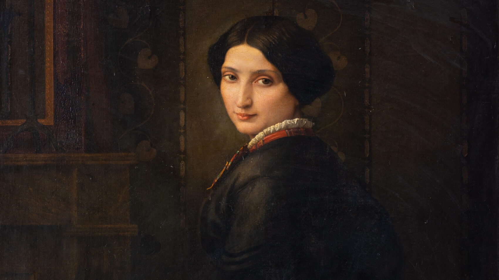 Gustave Le Gray (1820-1884), Portrait de Madame L.G. (détail), 1853. Huile sur toile, 125 x 95 cm. Estimé : 30 000/50 000 €. Préempté 67 600 € (frais inclus) par le musée d’Orsay. © Marc Labarbe