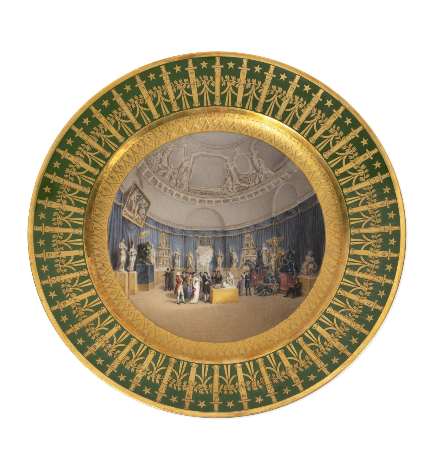 Manufacture de Sèvres, assiette à dessert du service particulier de Napoléon Ier, 1808. Porcelaine, D. 23,5 cm. © Maxime Champion pour Drouot Estimations