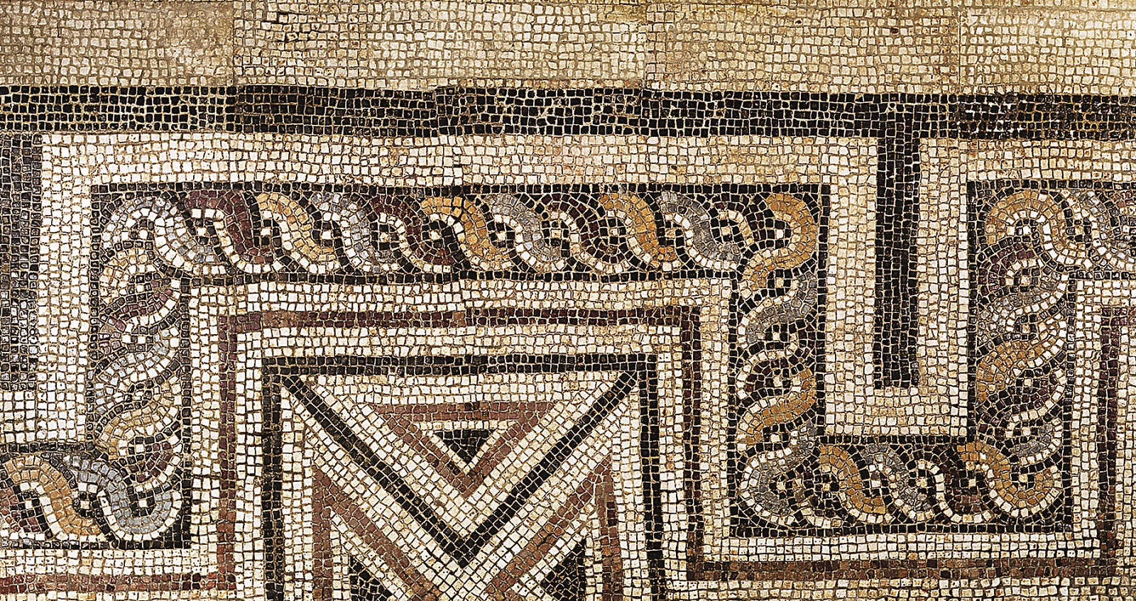 Portion de mosaïque du début du IIIe siècle découverte à Belfort. Musées de Belfort. © Musées de Belfort
