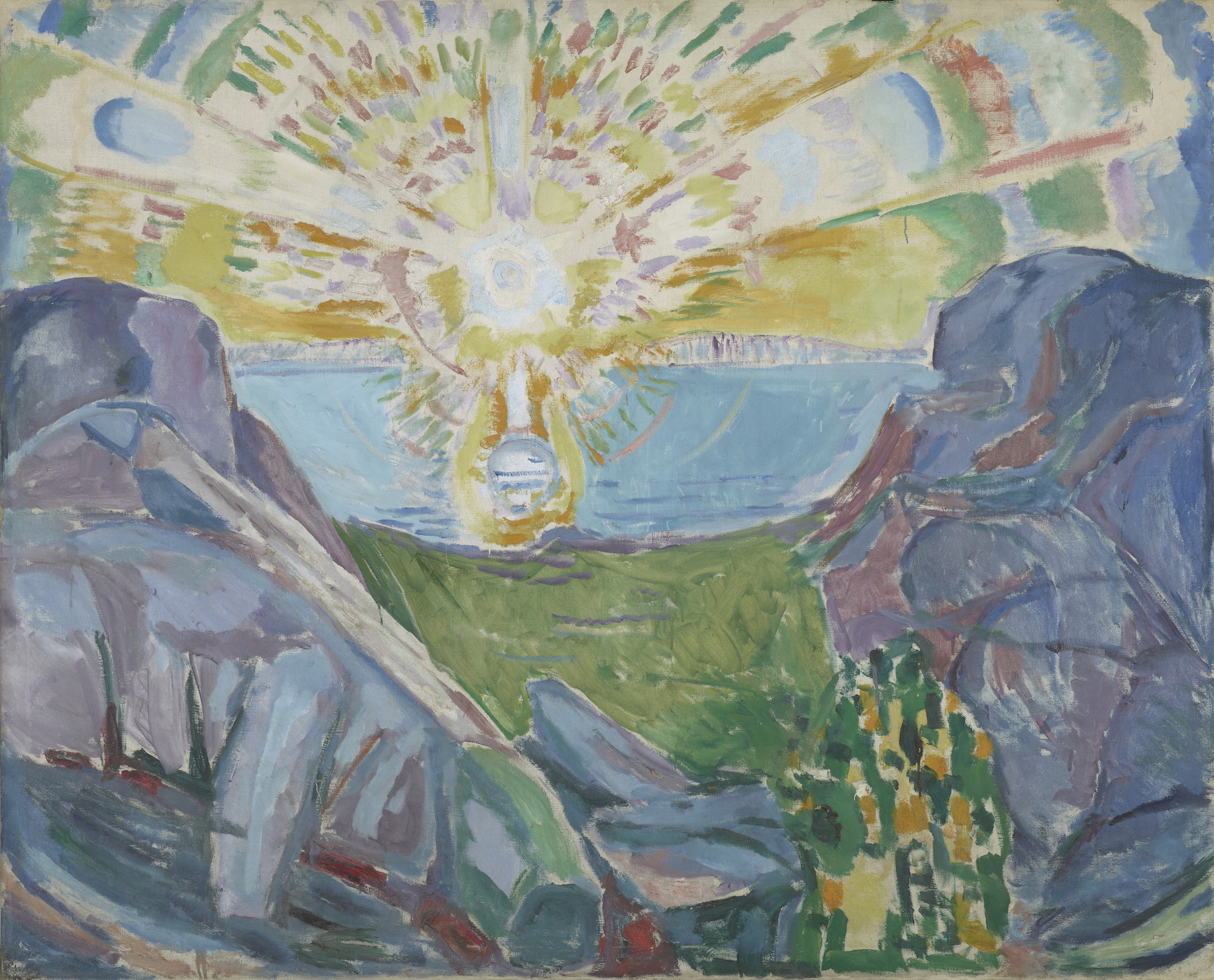 Edvard Munch (1863-1944), Le Soleil, 1910–1913. Huile sur toile, 162 x 205 cm. Oslo, Munchmuseet. Photo service de presse. © Oslo, Munchmuseet