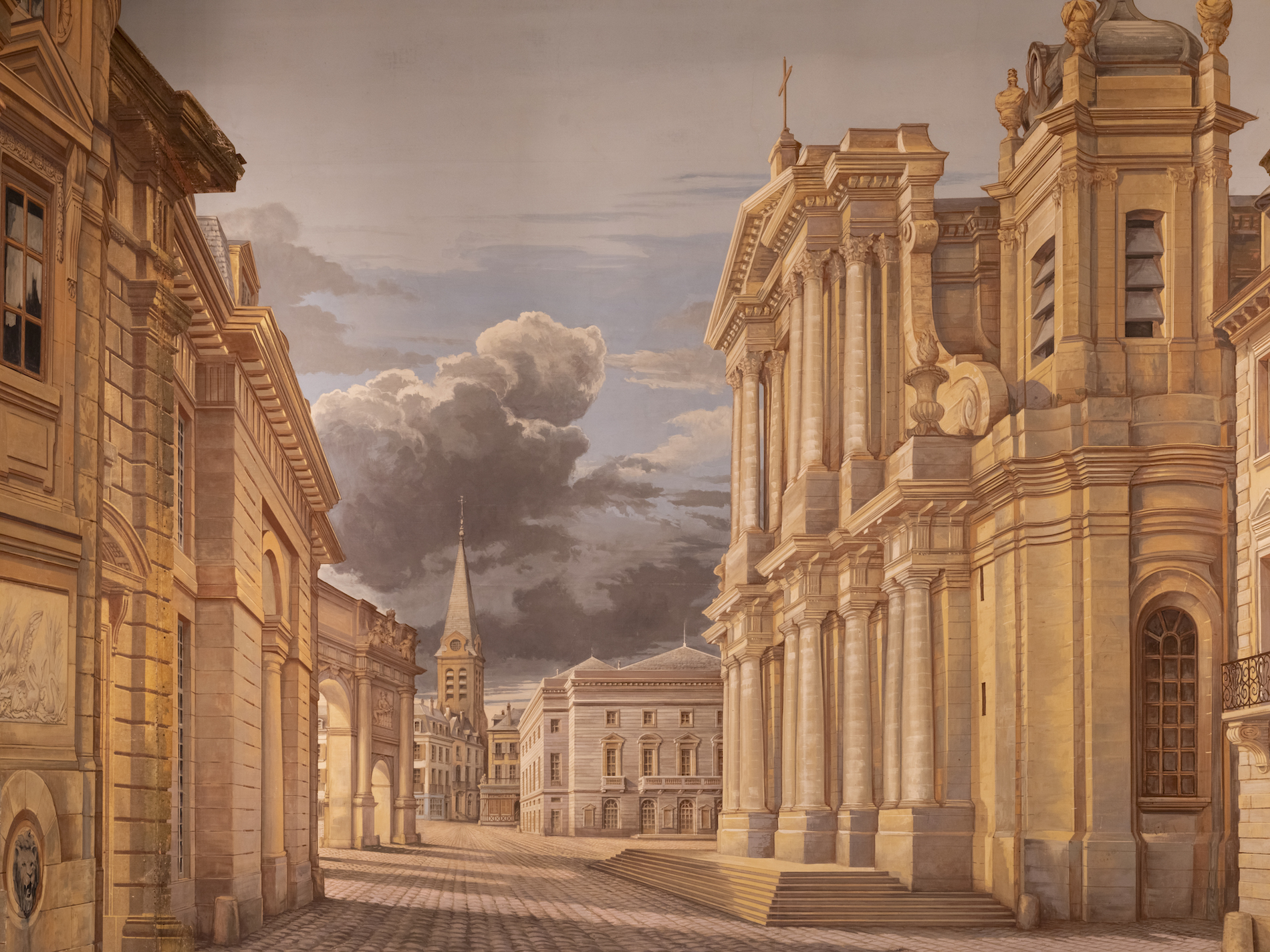 Vue de la toile de fond restituée. © Château de Versailles / T. Garnier