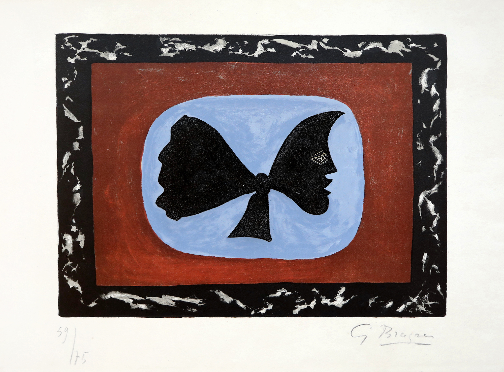 Georges Braque (1882-1963), Uranie II, 1958. Lithographie et aquatinte en couleurs. © Galerie Arenthon