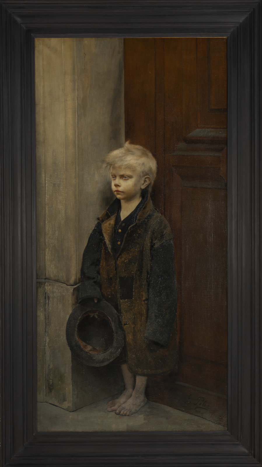 Fernand Pelez (1848-1913), Misère, vers 1886. Huile sur toile, 156,2 x 78,7 cm. Paris, musée d’Orsay. Photo service de presse. © Musée d’Orsay, dist. RMN-Grand Palais / Sophie Crépy