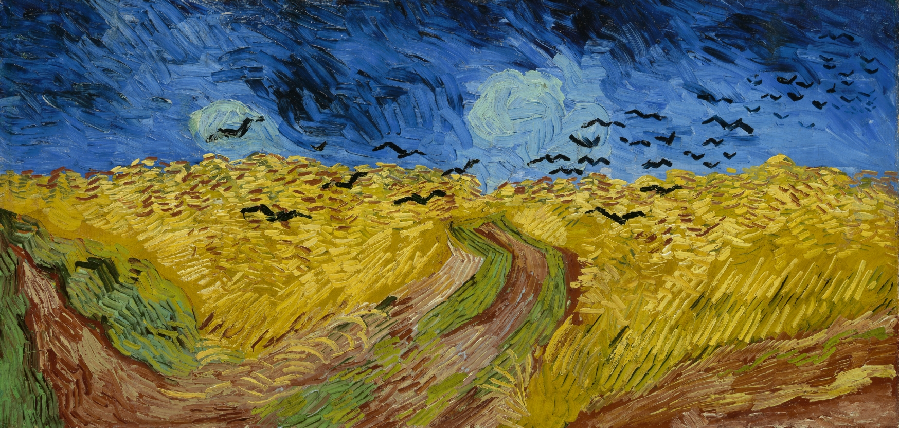 Vincent van Gogh (1853-1890), Champ de blé aux corbeaux, juillet 1890. Huile sur toile, 50,5 x 103 cm. Amsterdam, Van Gogh Museum. Photo service de presse. © Van Gogh Museum, Amsterdam (Vincent van Gogh Foundation)