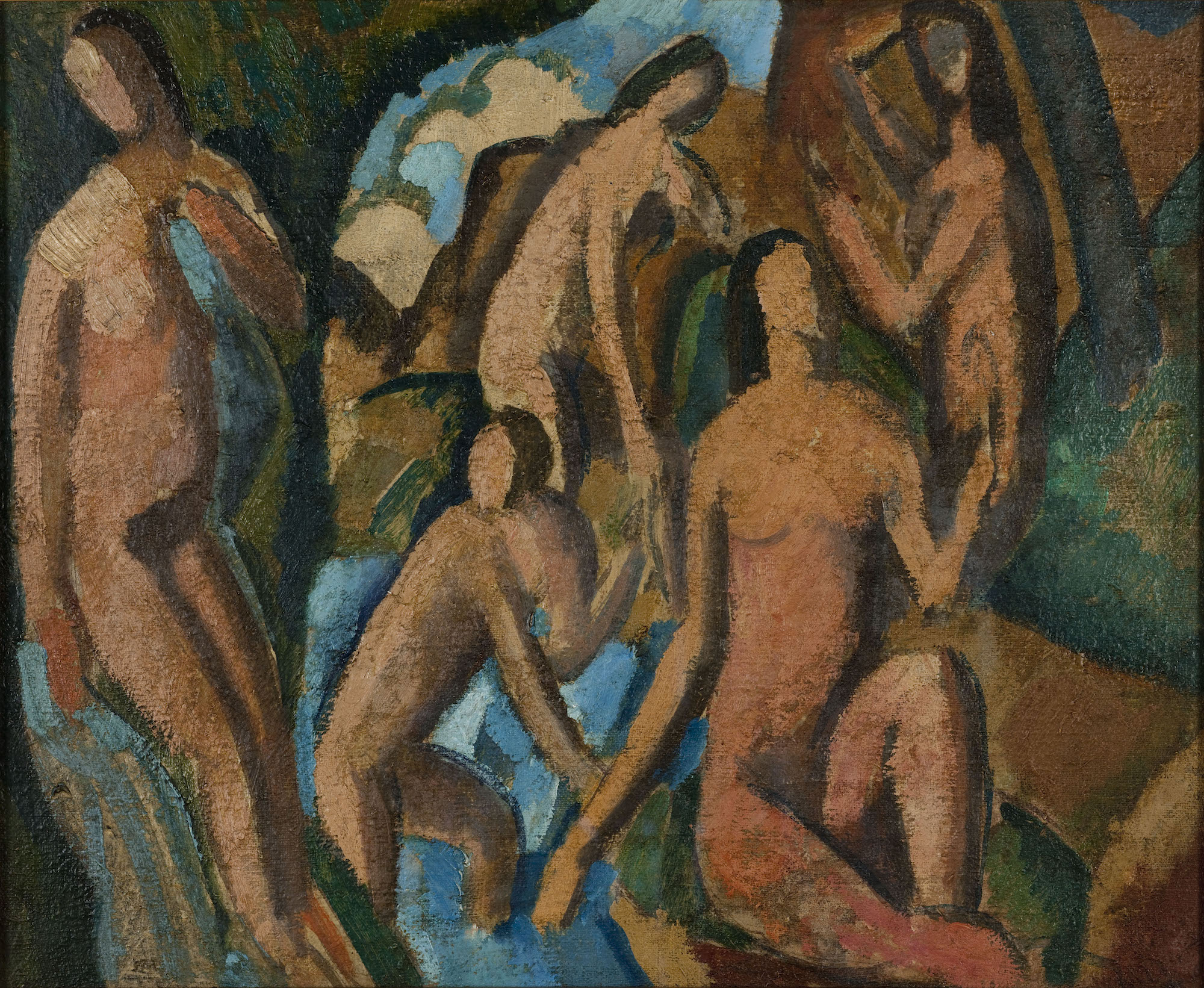 André Derain (1880-1954), Baigneuses, vers 1908. Huile sur toile, 38 x 46 cm. Paris Musées / musée d’Art moderne de Paris. Photo service de presse. © Adagp, Paris, 2023