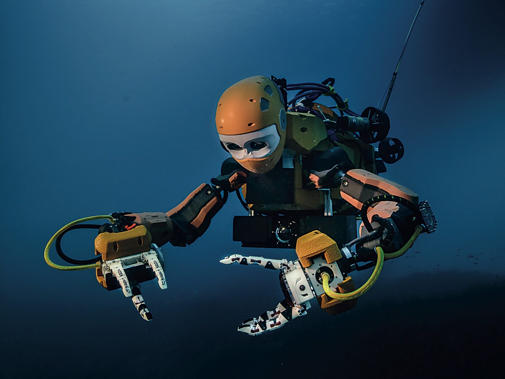 Le robot humanoïde Ocean One K en 2016. © Teddy Seguin, Drassm