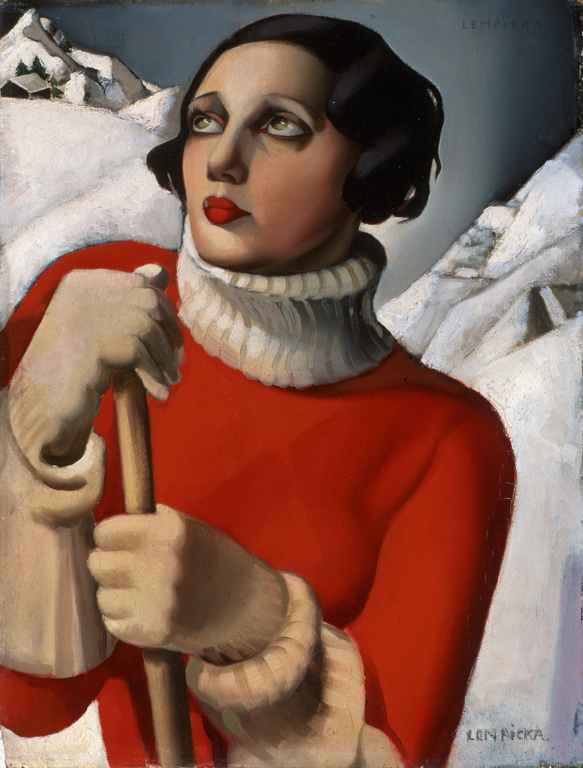 Tamara de Lempicka (1898-1980), Saint-Moritz, 1929. Huile sur bois, 35 x 27 cm. Orléans, musée des Beaux-Arts. Photo service de presse. © Adagp, Paris, 2024 © Tamara Art Heritage / photo François Lauginie