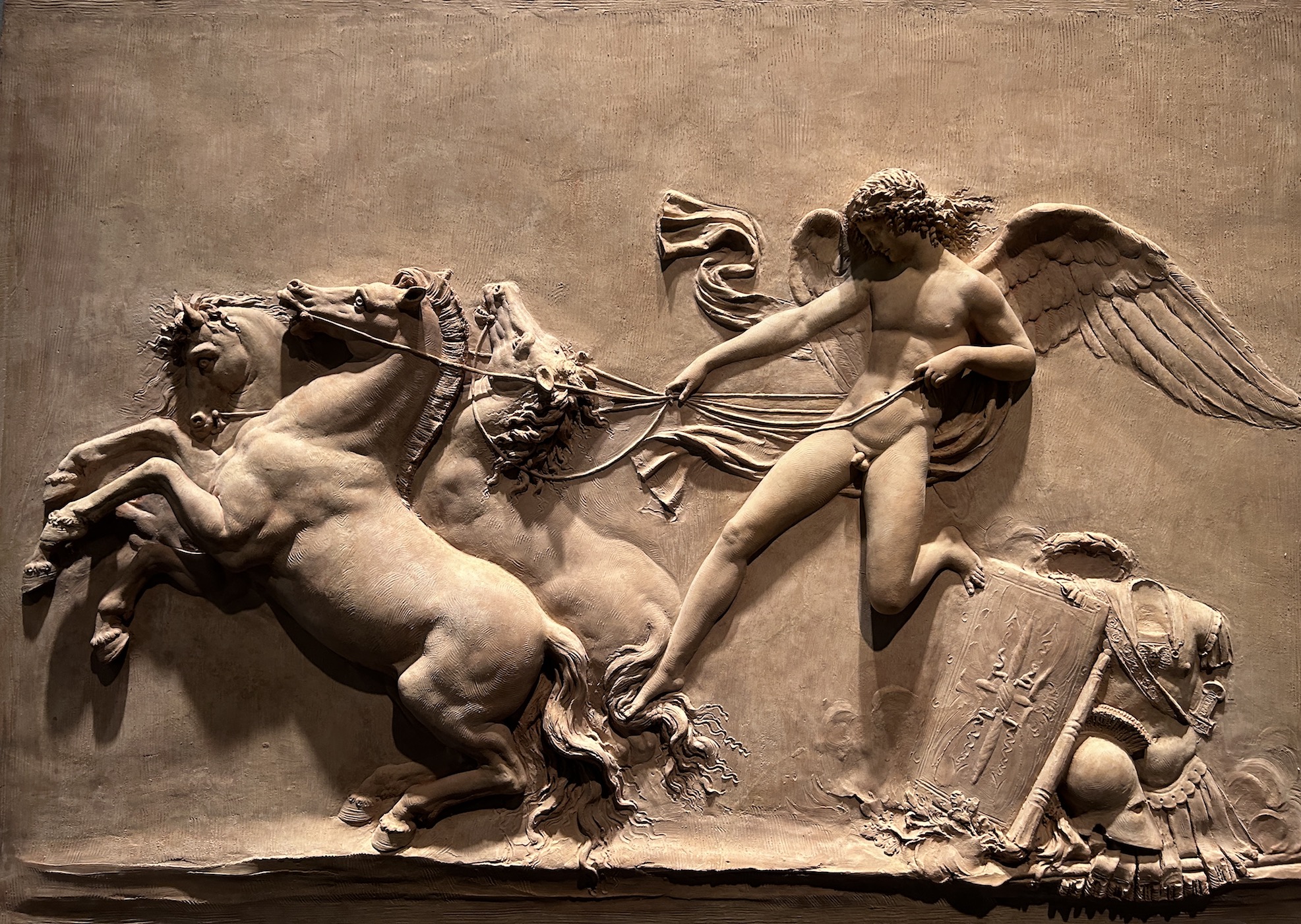 Joseph Chinard (1756-1813), Le Génie de la Paix domptant les chevaux de Mars, Rome, vers 1791. Terre cuite, 48 x 71 cm. Daniel Katz Gallery, Londres. Prix demandé : 1,3 million d'euros. © OPM