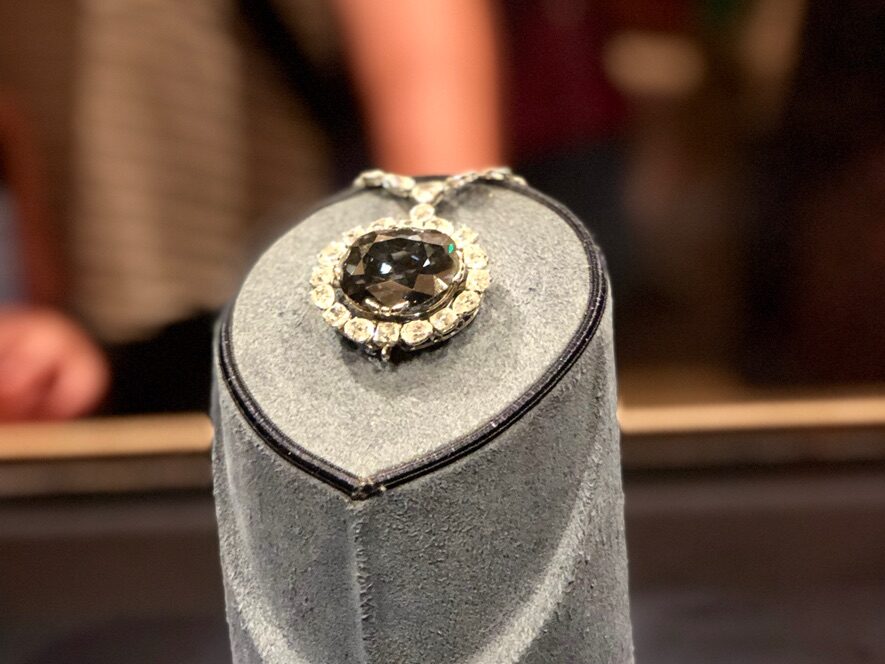 Le diamant Hope au Smithsonian Institute de Washington. © OPM