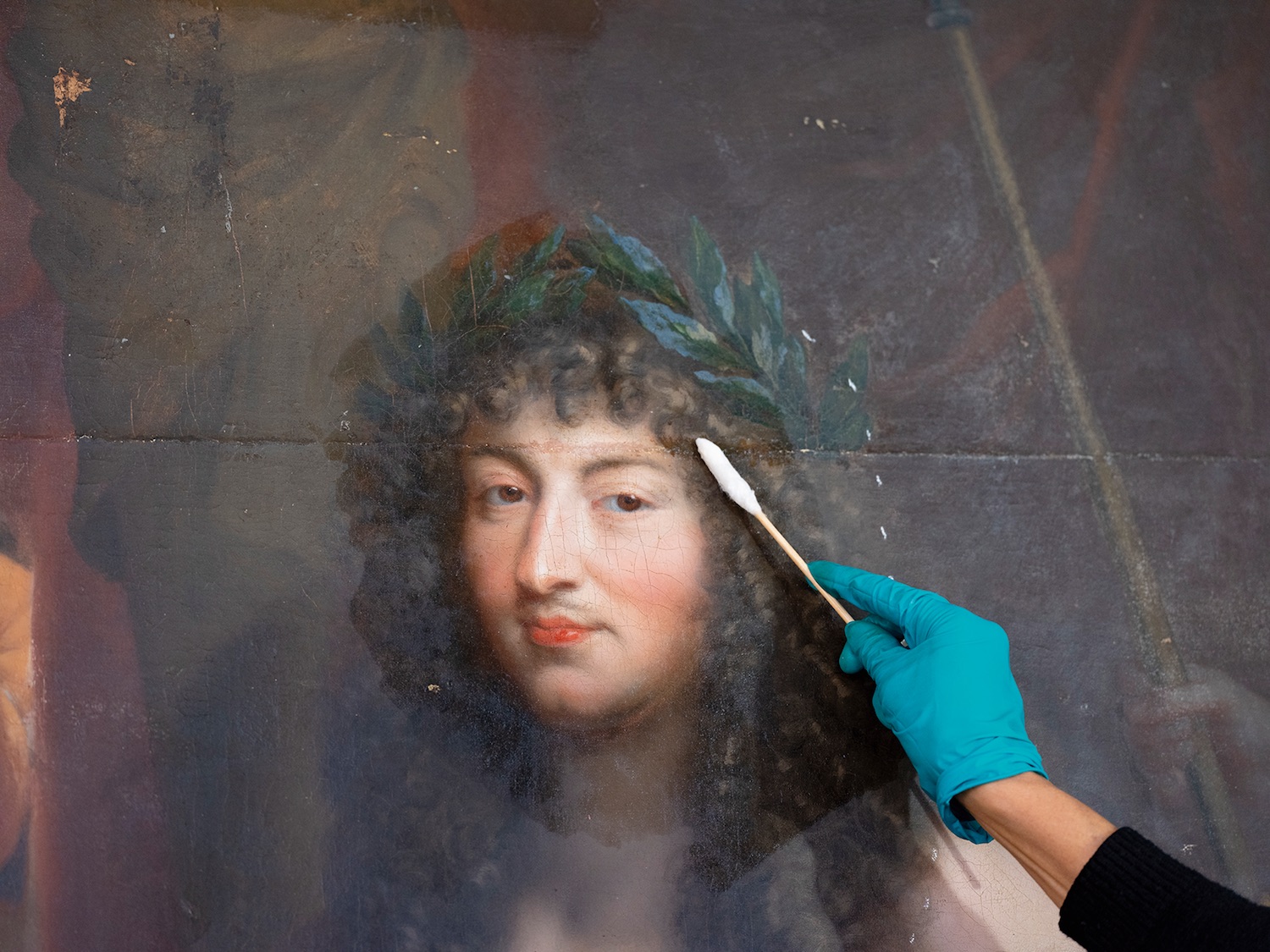 Louis XIV-Apollon en cours de restauration. © château de Versailles / T. Garnier