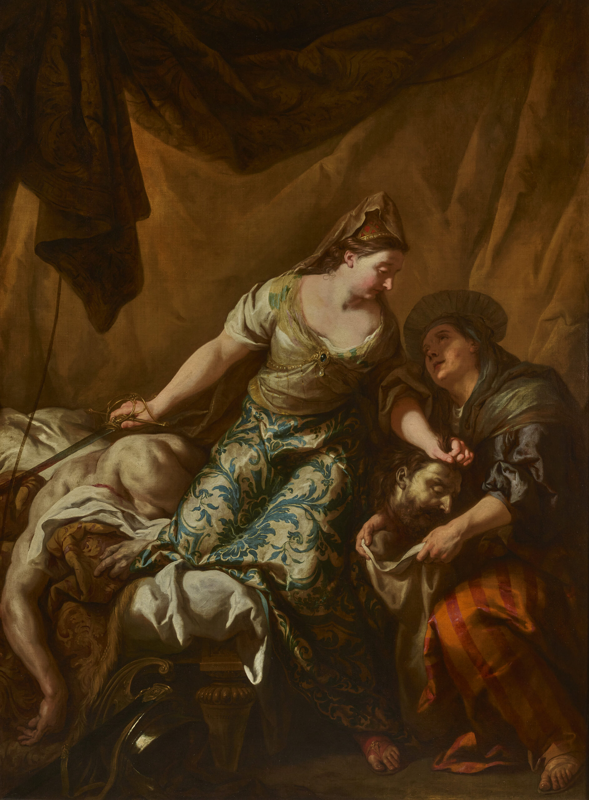 Jean-François de Troy (1679-1752), Judith tenant la tête d’Holopherne, 1730. Huile sur toile, 195 x 147 cm. Signé et daté. Didier Aaron & Cie., Paris-Londres-New York.