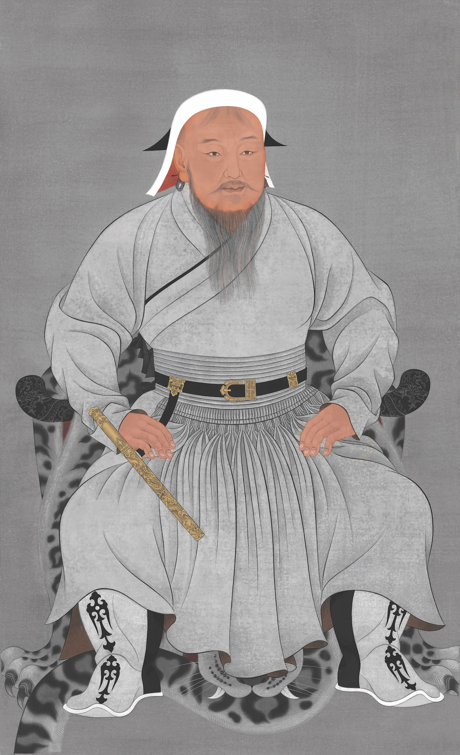 Portrait de Gengis Khan réalisé par les équipes du tout jeune musée Chinggis Khaan de Mongolie à partir de « représentations » du XIVe siècle. Photo service de presse. © Oulan-Bator, Chinggis Khaan National Museum