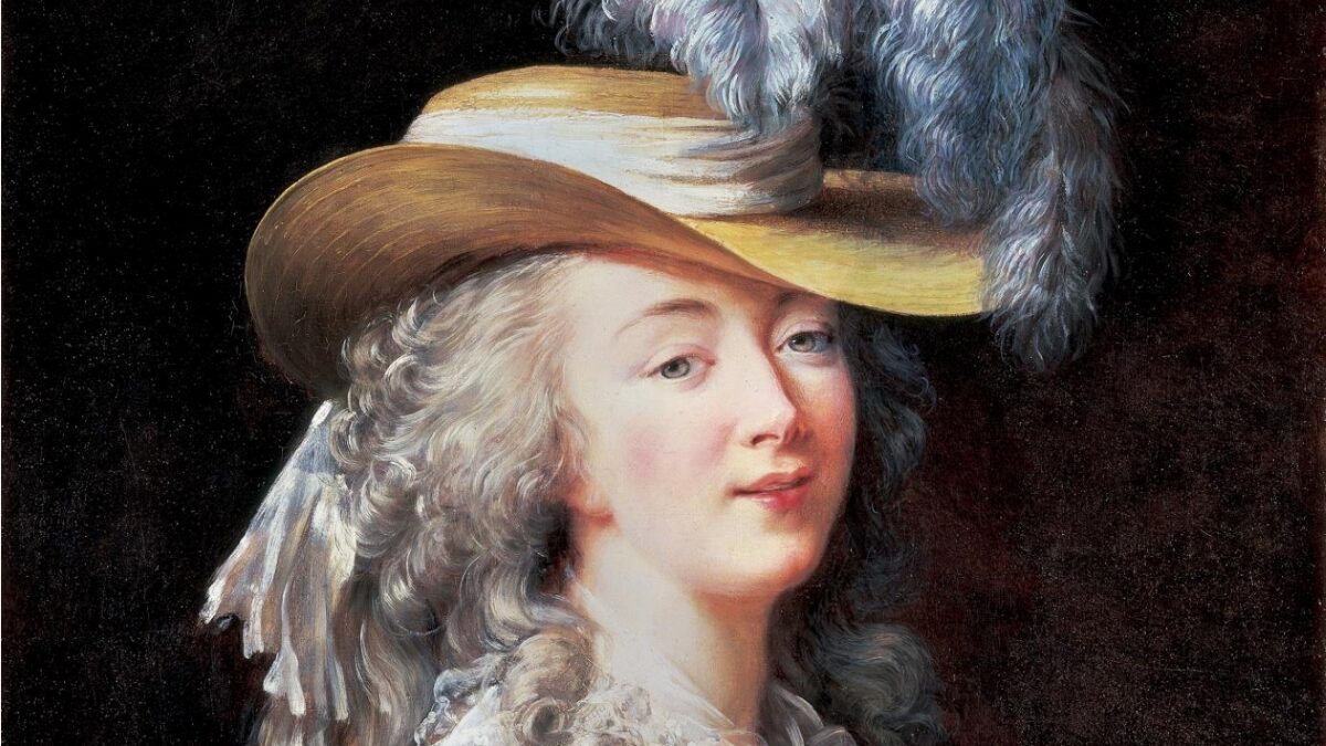 Élisabeth Vigée Le Brun (1755-1842), Jeanne Bécu, comtesse Du Barry, en peignoir, avec un chapeau de paille, 1781. Huile sur toile marouflée sur isorel, 86 x 66 cm. Collection particulière. © DR