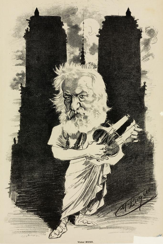 Manuel Luque (photograveurs : Yves et Barret), « Victor Hugo », illustration extraite du supplémentdu journal Le Monde Parisien, 25 novembre 1882. Estampe, 50,6 x 31,8 cm. Paris – Guernesey, Maison de Victor Hugo – Hauteville House.