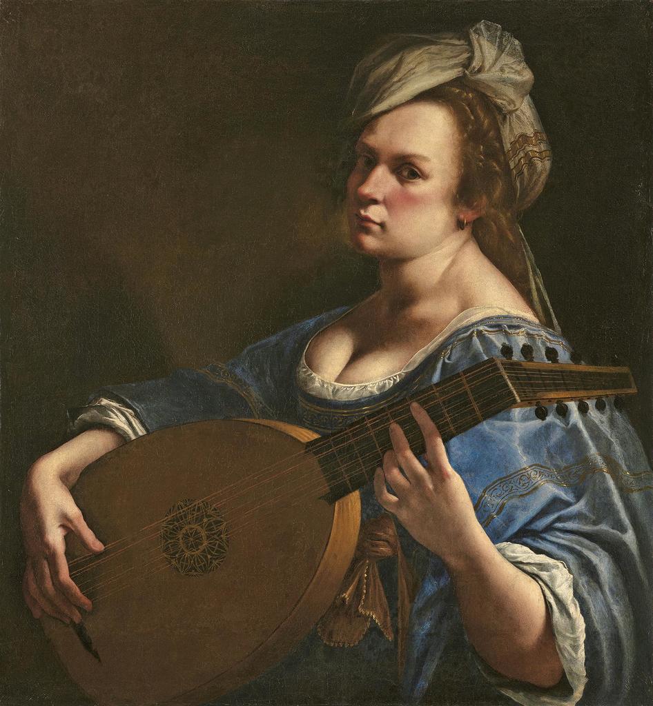 Artemisia Gentileschi (1593-vers 1656), Autoportrait en joueuse de luth, 1614-1615. Huile sur toile, 77,5 x 71,8 cm. Hartford, CT., Wadsworth Atheneum Museum of Art, Charles H. Schwartz Endowment Fund.