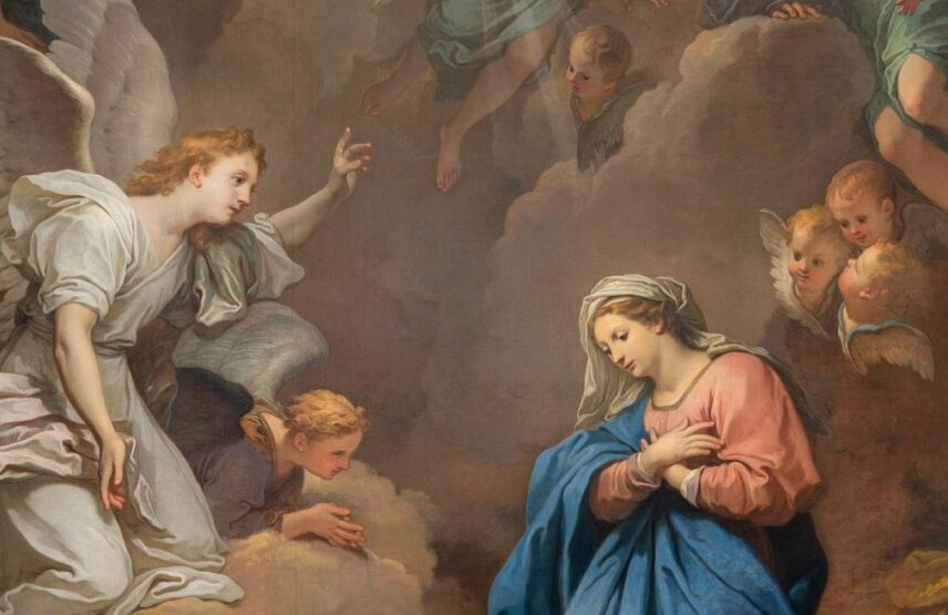 Claude-Guy Hallé (1652-1736), L’Annonciation (détail), 1717. Huile sur toile, 400 x 425 cm. Notre-Dame de Paris.