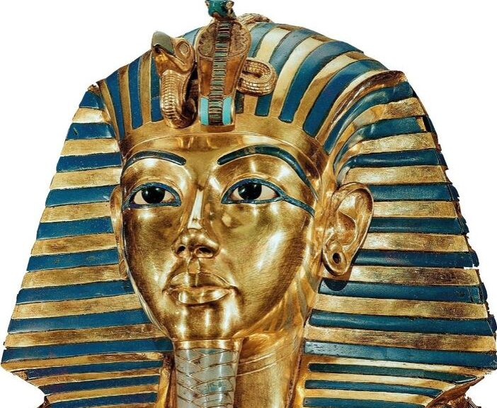 Masque en or de Toutânkhamon. H. : 54 cm. Le Caire, musée égyptien.