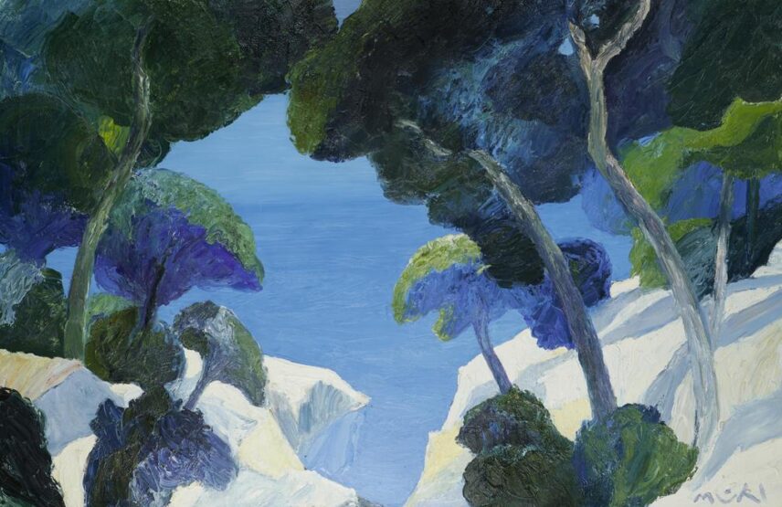 Roger Mühl (1929-2008), Les Calanques. Huile sur toile, 130 x 195 cm. Vente Cannes, Besch, 20 avril 2025. Estimé : 25 000/30 000 € Adjugé : 59 690 € (frais inclus)