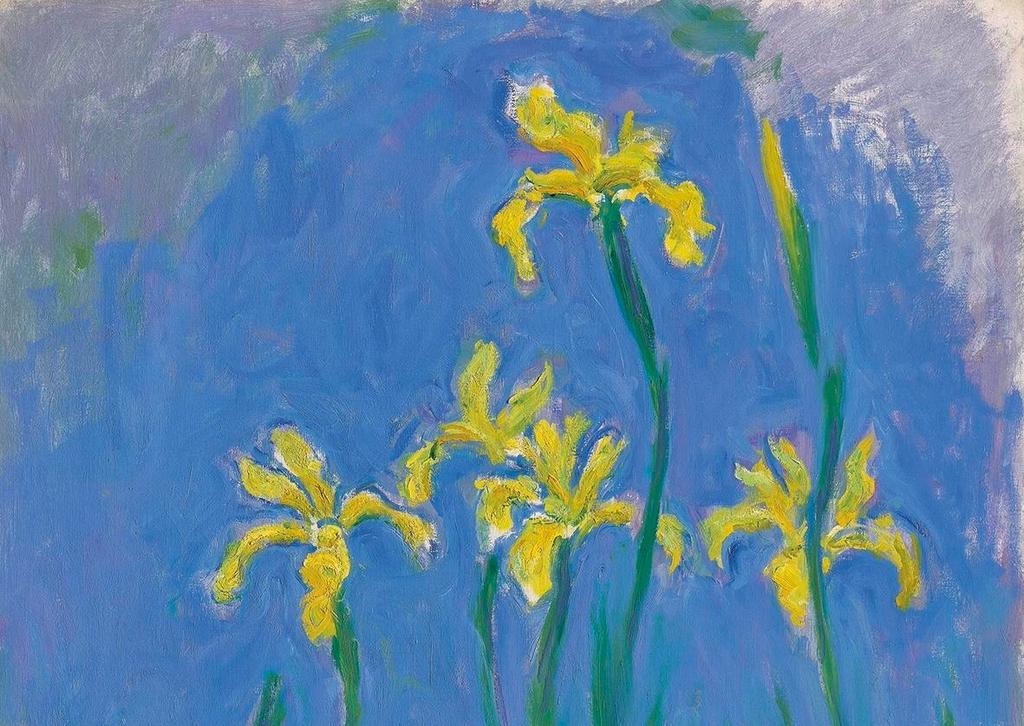 Claude Monet (1840-1926), Les Iris (détail), vers 1924-1925. Huile sur toile, 99,5 x 87,5 cm. Collection Sidarta.
