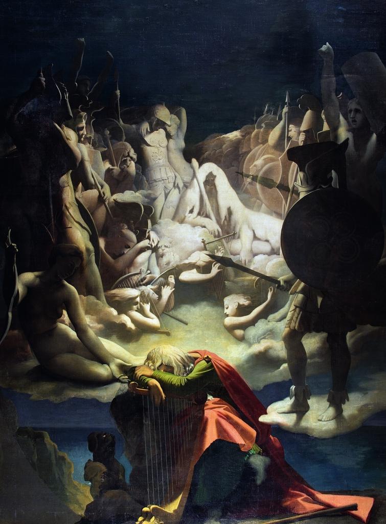 Jean-Auguste-Dominique Ingres, Le Songe d’Ossian, 1813. Huile sur toile, 348 x 275 cm.