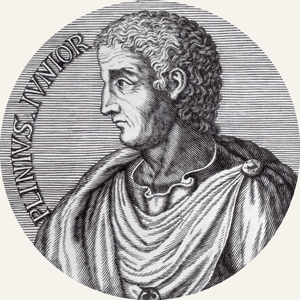 Pline le Jeune. Gravure de l’École française, XVIIᵉ siècle. Paris, Bibliothèque nationale de France.