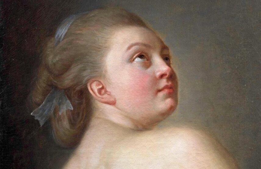 Élisabeth Louise Vigée Le Brun (1755-1842), Allégorie de la Poésie (détail). Huile sur toile, 80 x 65 cm. Signée et datée ‘Melle Vigée / 1774’ en bas à gauche. Estimé : 80 000/120 000 €.