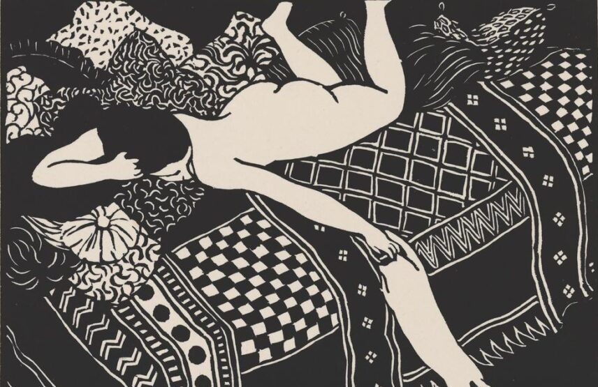 Félix Vallotton (1865-1925), La Paresse, 1896. Gravure sur bois, 17,7 x 22 cm. Paris, BnF, département des Estampes et de la Photographie.