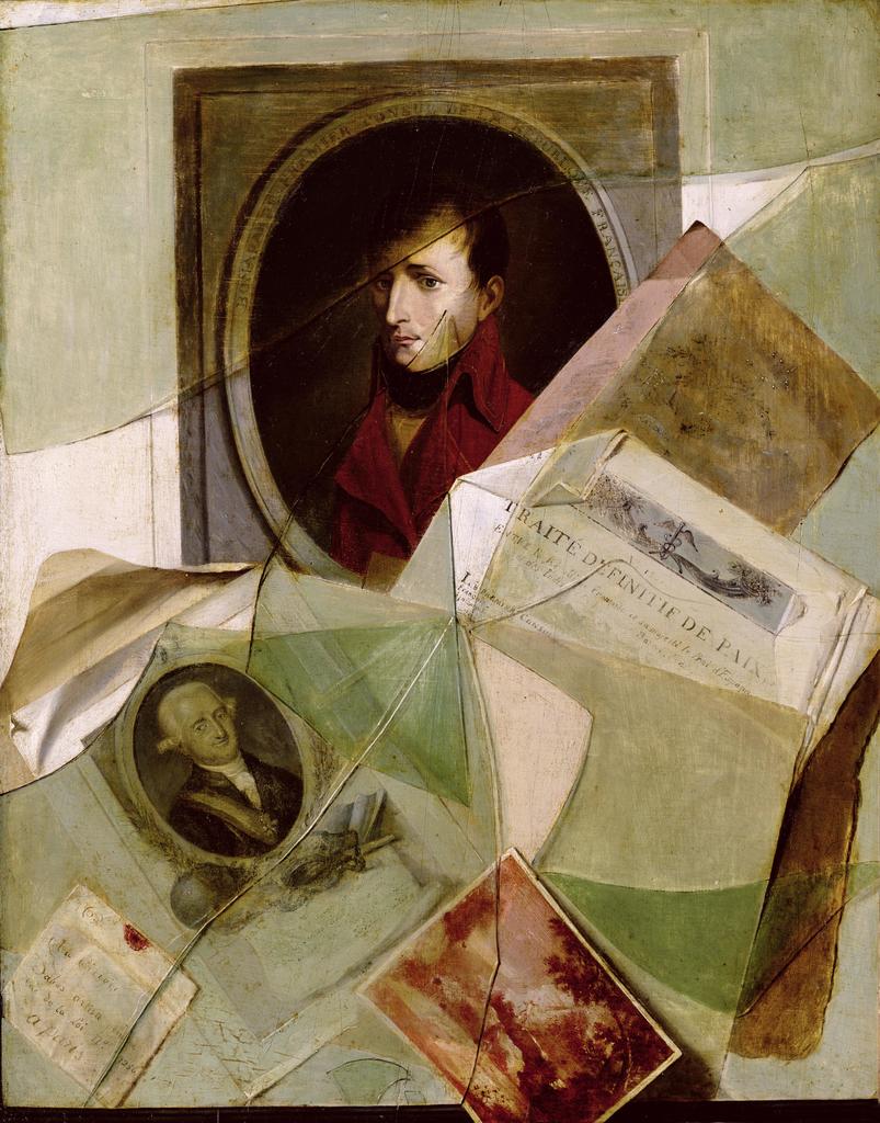 Laurent Dabos (1761-1835), Trompe-l’œil, dit aussi Traité de paix définitif entre la France et l’Espagne, 1802. Huile sur toile, 58,9 x 46,2 cm. Paris,musée Marmottan Monet.