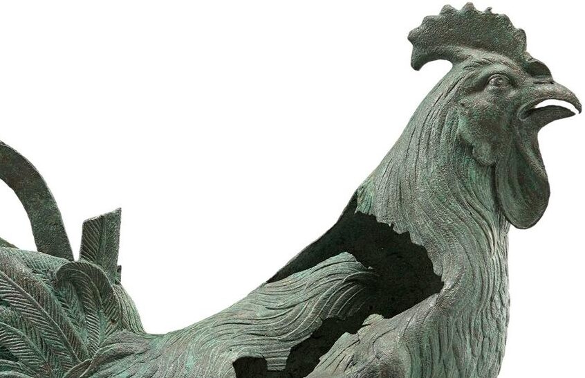 Coq antique (détail) trouvé dans la Saône à Lyon. Paris, musée du Louvre.