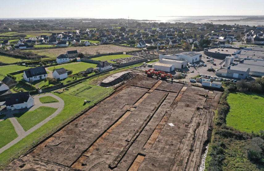 Vue d’ensemble de la zone de fouille.