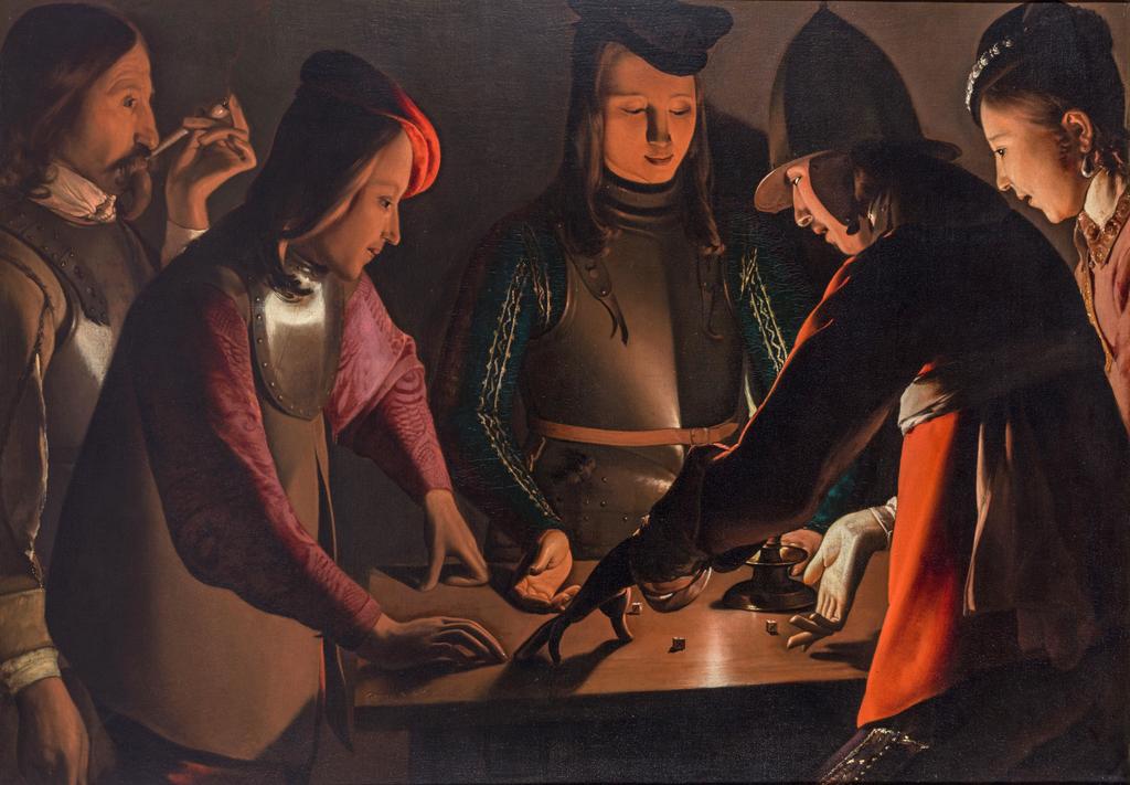 Georges de La Tour (1593-1652), Les Joueurs de dés, vers 1640-1652. Huile sur toile, 92,5 x 130,5 cm. Stockton-on-Tees, Preston Park Museum and Grounds.