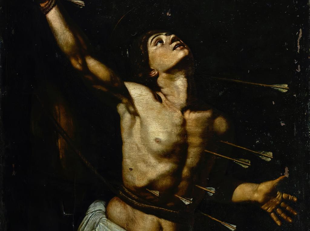 Louis Finson (vers 1575-1617), Saint Sébastien (détail), 1612. Huile sur toile, 147,5 x 114,5 cm. Marseille, musée des Beaux-Arts.