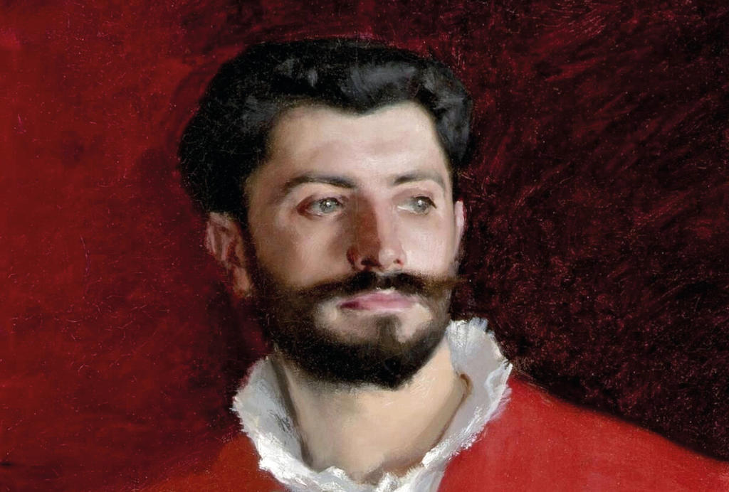 John Singer Sargent, Un portrait, dit aussi Le Docteur Pozzi dans son intérieur (détail), 1881. Huile sur toile, 201,6 x 102,2 cm. Los Angeles, Hammer Museum, Collection Armand Hammer, don de la Fondation Armand Hammer.